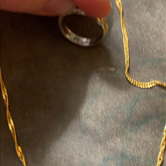 .925 Sterling silver, gold and diamond set - Picture 4 of 5